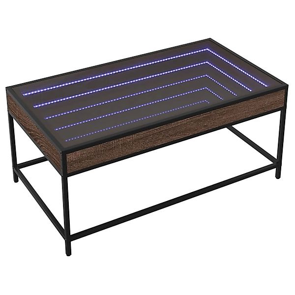 vidaXL Couchtisch mit Infinity-LED Braun Eichen-Optik 90x50x41 cm 847691 günstig online kaufen