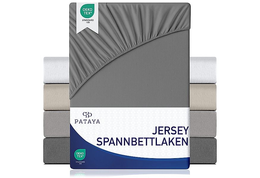 Pataya Spannbettlaken Jersey Bettlaken, bis zu 25cm Höhe, (1 Stück), Premiu günstig online kaufen