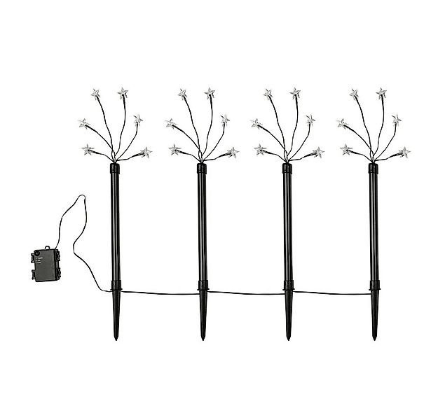 HI Gartenstecker 57989 LED-Sternenstäbe Sternenleuchtstäbe warmweiß 4er Bat günstig online kaufen