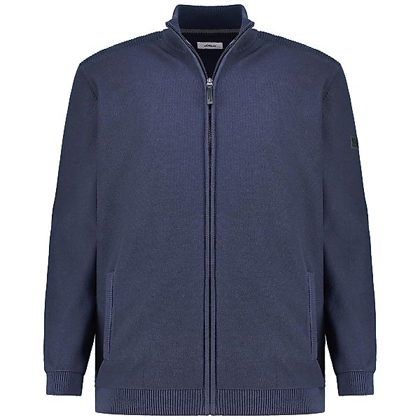 s.Oliver Strickjacke aus Baumwolle Farbe blau Größe: 3XL günstig online kaufen