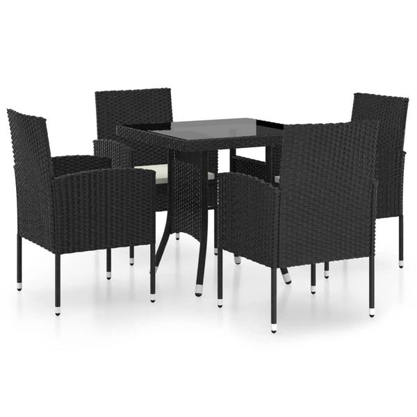 vidaXL Garten-Essgruppe 5-tlg. Garten-Essgruppe Poly Rattan günstig online kaufen