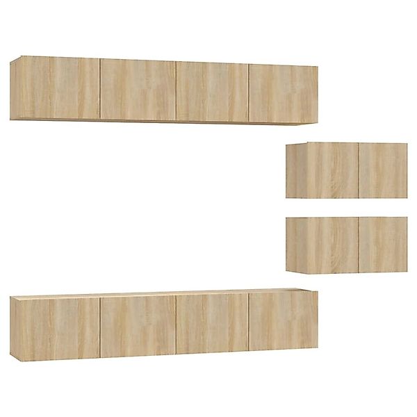 VidaXL 6-tlg. TV-Schrank-Set Sonoma-Eiche Holzwerkstoff 7 günstig online kaufen