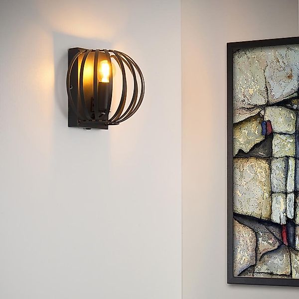 Wandleuchte Manuela in Schwarz E14 günstig online kaufen