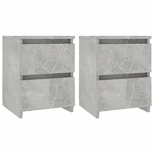 Nachttische 2 Stk. Betongrau 30×30×40 Cm Spanplatte günstig online kaufen