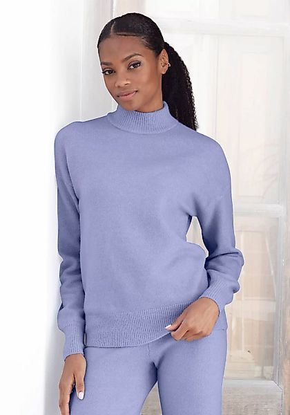 LASCANA Strickpullover, mit Stehkragen und Rippbündchen, Loungewear günstig online kaufen