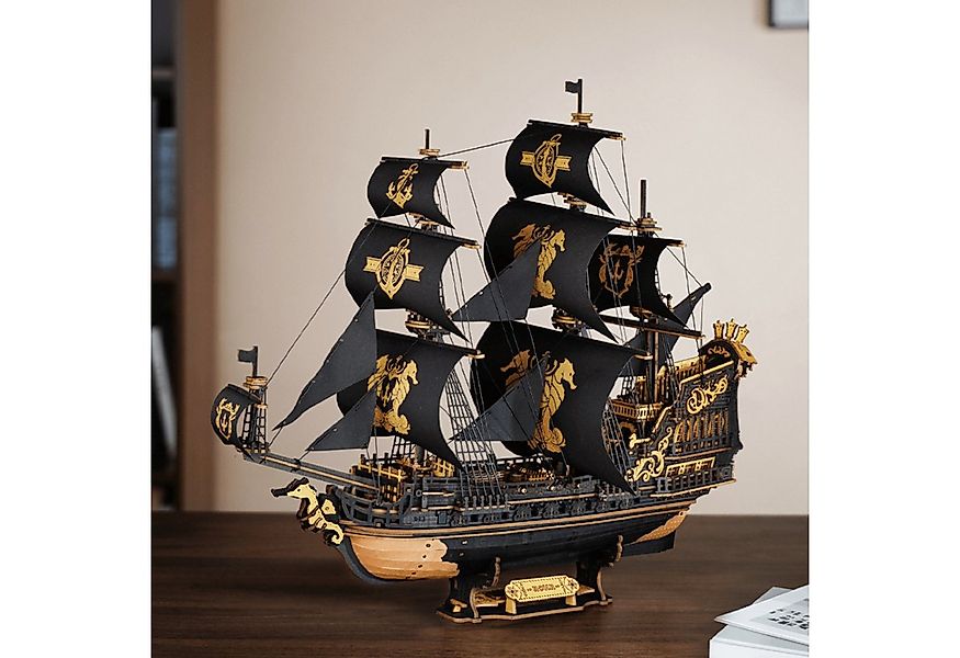 Robotime Modellbausatz Robotime The Seahorse Barque Piratenschiff Mechanisc günstig online kaufen