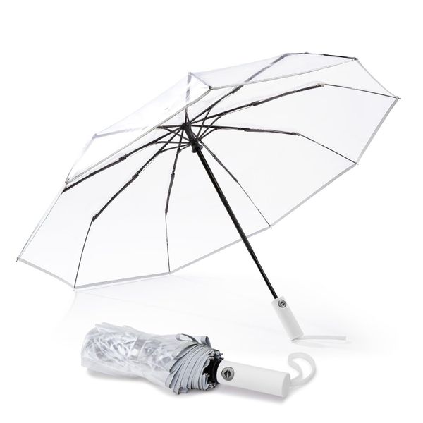 Coonoor Taschenregenschirm Vollautomatischer transparenter Regenschirm, tra günstig online kaufen