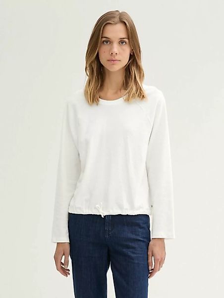 TOM TAILOR Denim Langarmshirt Bouclé Langarmshirt günstig online kaufen