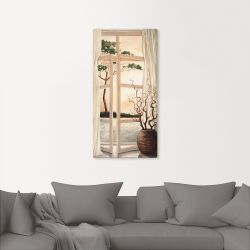 Artland Wandbild "Fensterbild Toskanischer Sonnenuntergang" Fensterblick 1 günstig online kaufen
