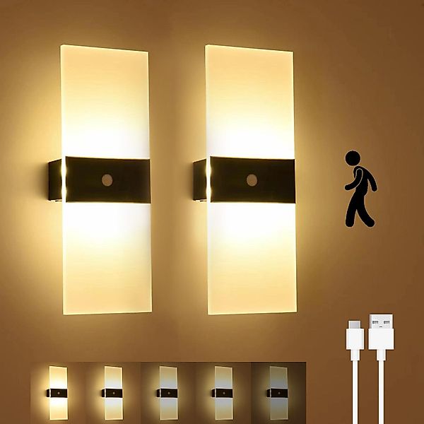 ZEUOPQ LED Wandleuchte LED-Wandleuchte wiederaufladbar Touch-Steuerung günstig online kaufen