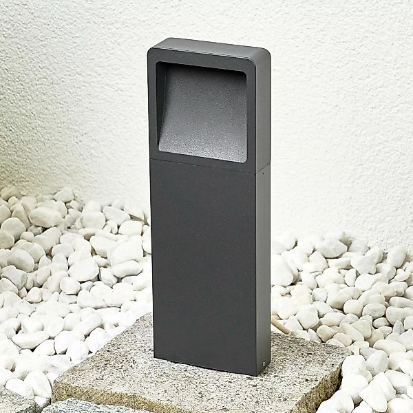 Lucande LED-Sockelleuchte Leya, 4er, 35cm, anthrazit, IP54 günstig online kaufen