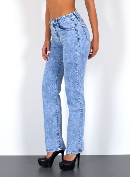 ESRA Straight-Jeans High Waist Damen Jeans günstig online kaufen