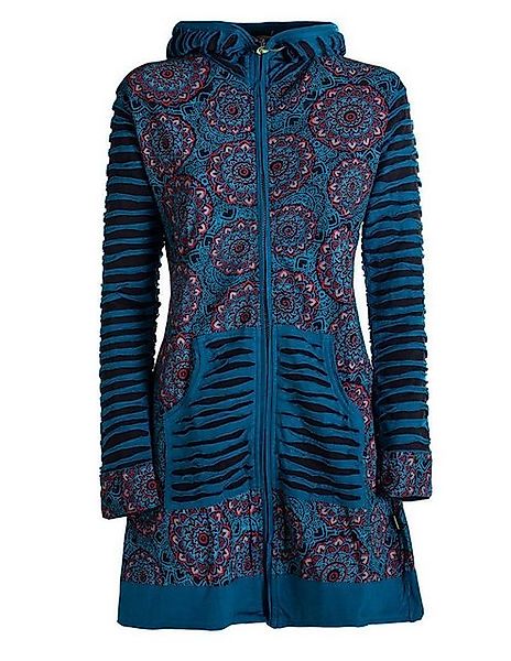 Vishes Kurzmantel Damen Blumen Mandala Jersey-Mantel Hippiemantel Kapuzenma günstig online kaufen