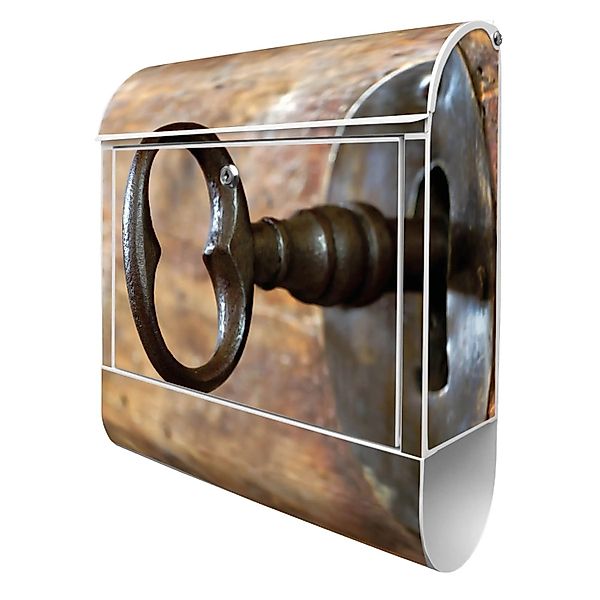 Banjado Design Briefkasten Weiß Pulverbeschichtet 39x47x14cm 2 Schlüssel Mi günstig online kaufen