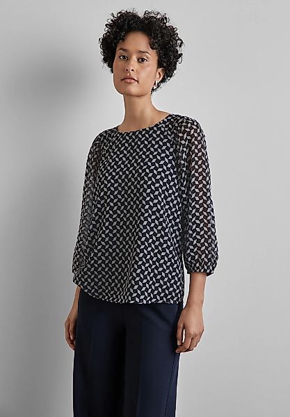 STREET ONE Hemdbluse Rundhalsausschnitt günstig online kaufen