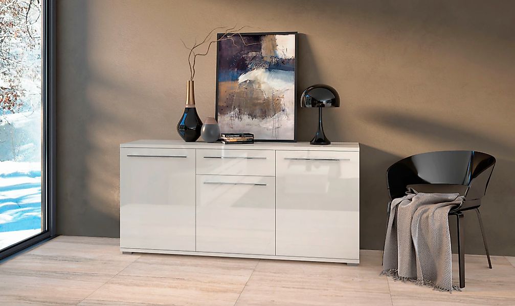 Places of Style Kommode "Piano", (H/B/T): 84,6/150/45,2cm), UV lackiert, So günstig online kaufen