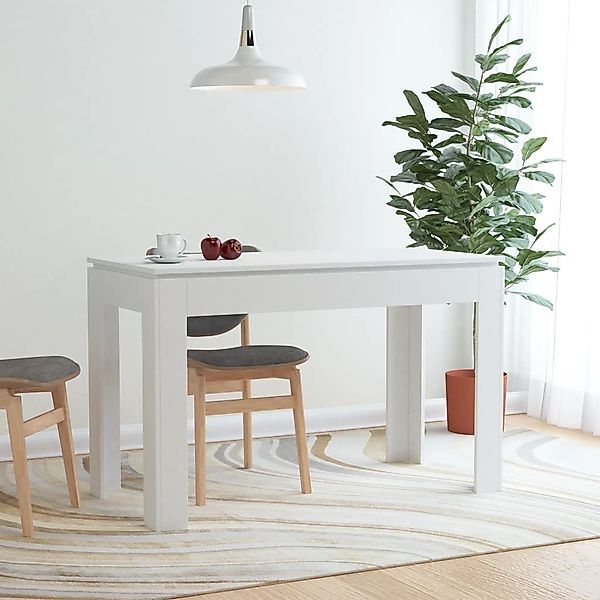 furnicato Esstisch Weiß 120x60x76 cm Holzwerkstoff günstig online kaufen