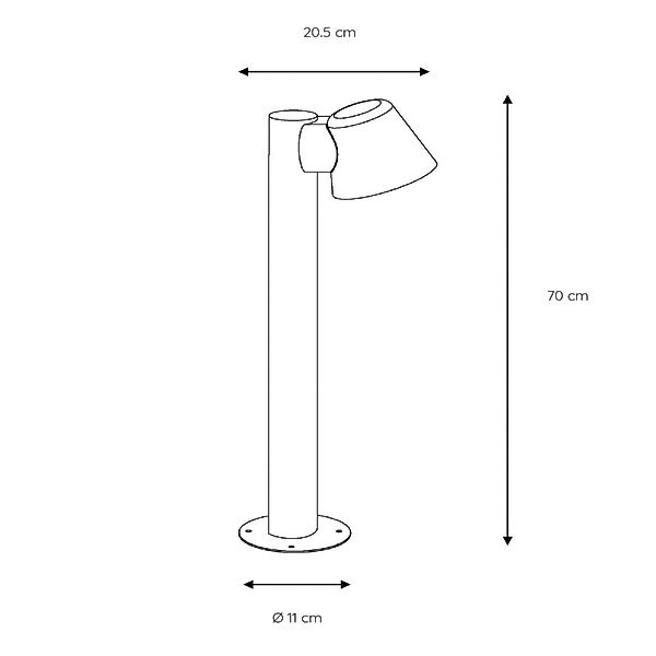 LED Wegeleuchte Dingo, H700mm in weiß günstig online kaufen