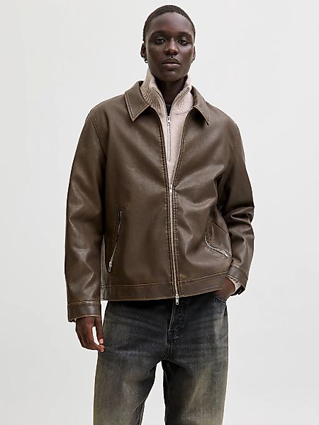 Jack & Jones Bikerjacke "JJECASABLANCA PU JACKET NOOS" ohne Kapuze günstig online kaufen