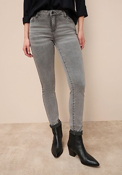 Tamaris Skinny-fit-Jeans schmale Beinweite, mit Gürtelschlaufenbund, mit Me günstig online kaufen