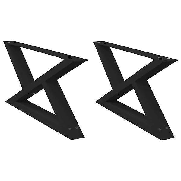 vidaXL Couchtischbeine 2 Stk Schwarz 70x30-31,3 cm Stahl 4012692 günstig online kaufen