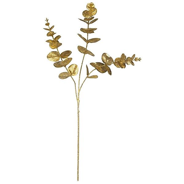 Kunstblume Dekozweig - Eukalyptus - gold, günstig online kaufen