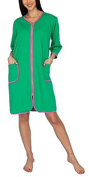 Aquarti Damenbademantel Damen Bademantel Morgenmantel Reißverschluss günstig online kaufen