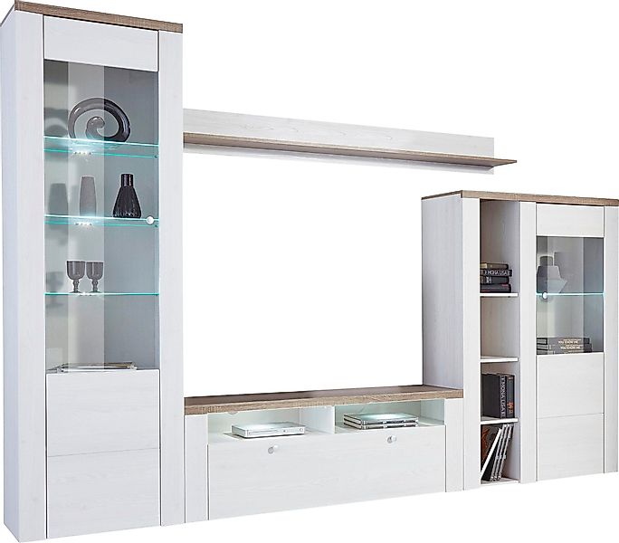 Home affaire Wohnwand "Larona, Anbauwand, Set 4 Teilig" Set, 4 Stk. tlg. günstig online kaufen