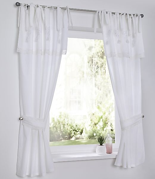 Kutti Vorhang "Camille" Bindebänder 1 Stk. tlg. Scheibengardine mit Raffhal günstig online kaufen