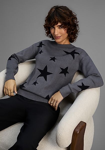 Laura Scott Rundhalspullover kuscheliger Winterstrick mit günstig online kaufen