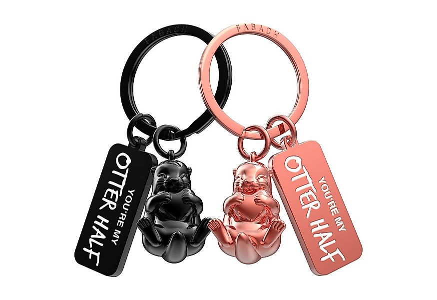 FABACH Schlüsselanhänger Set Partneranhänger Otty mit Herz - Otter Schlüsse günstig online kaufen