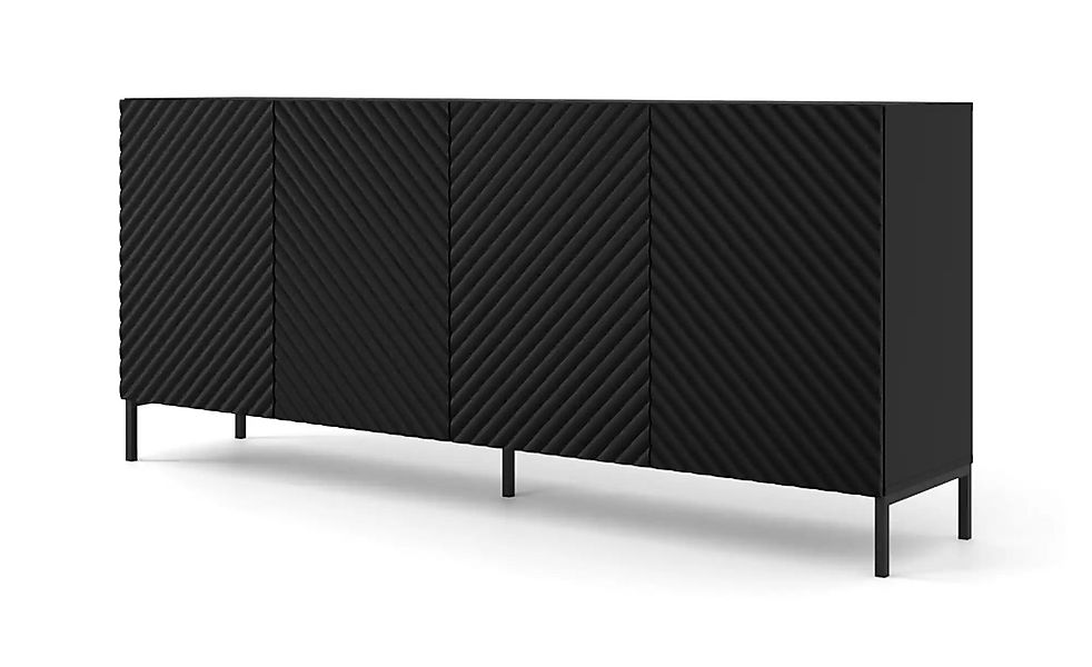 Sideboard   ¦ schwarz ¦ Maße (cm): B: 200 H: 87 Kommoden & Sideboards > Sid günstig online kaufen