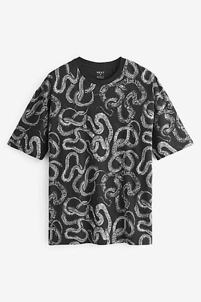 Next Print-Shirt Relaxed Fit T-Shirt mit Stickarbeiten, Kranich (1-tlg) günstig online kaufen