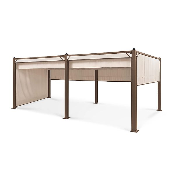 Blumfeldt Pantheon Cortina Rust Pavillon mit Dach 3x6 m 4 Seitenteile Braun günstig online kaufen