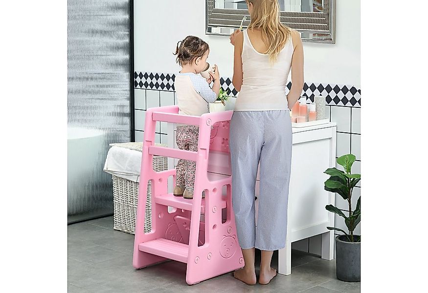 HOMCOM Stehhilfe Lernturm für Baby Tritthocker für 1,5+ Jahre Kinder Jahre, günstig online kaufen