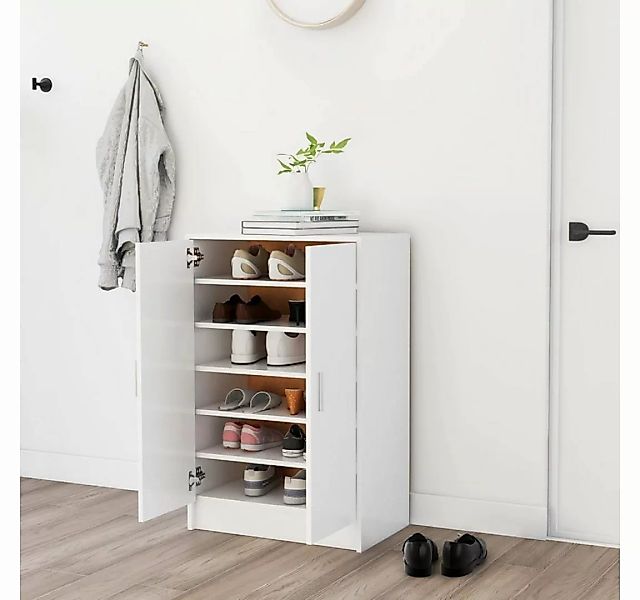 furnicato Schuhschrank Weiß 60x35x92 cm Holzwerkstoff günstig online kaufen