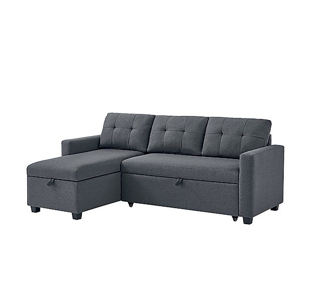 VitaliSpa® Ecksofa Campina, Grau, 226 x 163 cm mit Schlaffunktion günstig online kaufen