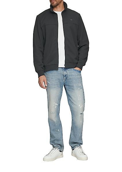 s.Oliver Allwetterjacke Sweatjacke mit Stehkragen und Logo-Detail Artwork günstig online kaufen