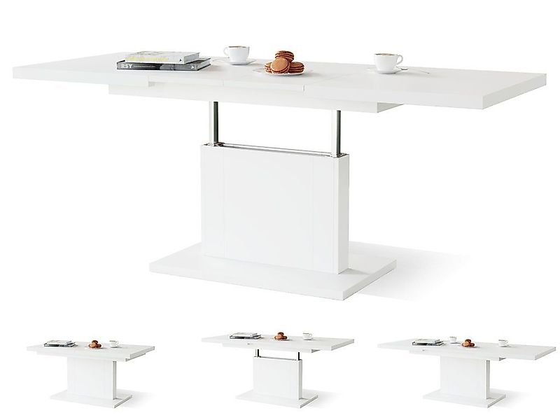 designimpex Couchtisch Design Orion stufenlos höhenverstellbar günstig online kaufen