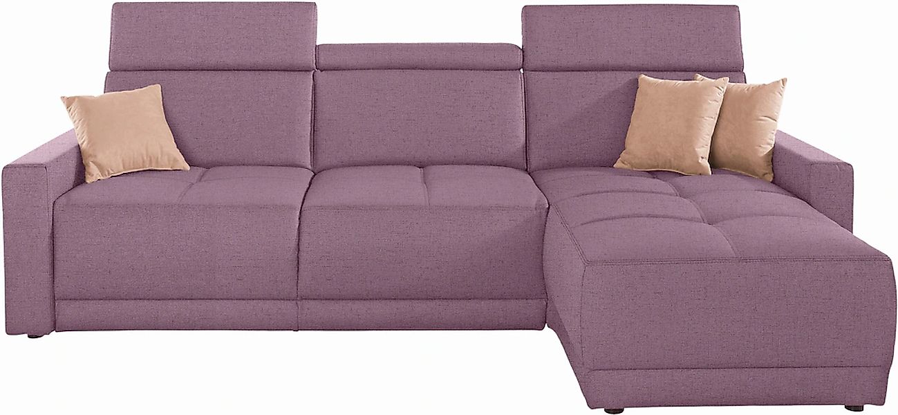 DOMO collection Ecksofa "Ava mit moderner Sitzheftung & toller Doppelnaht, günstig online kaufen
