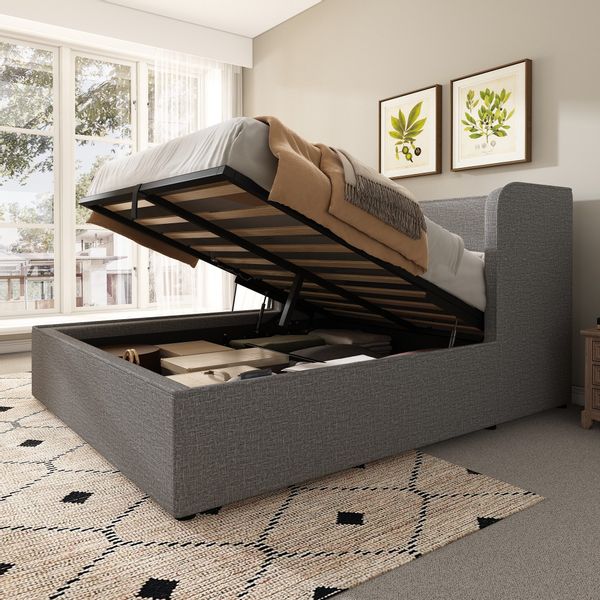 Flieks Polsterbett, Hydraulisches Stauraumbett 180×200cm mit günstig online kaufen