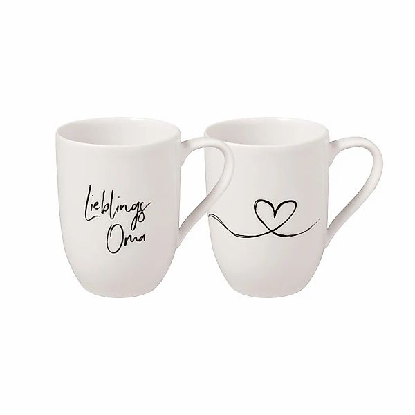 Villeroy & Boch Becher "Kaffeebecher Lieblingsoma Statement 280 ml 2er Set günstig online kaufen