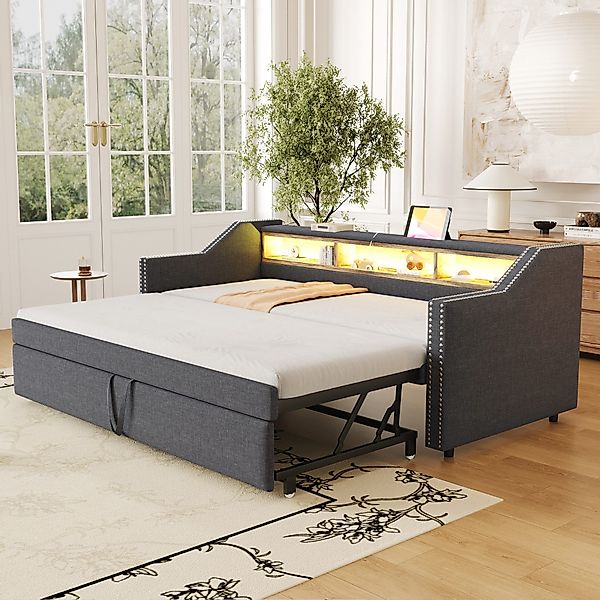 Flieks Daybett, Ausziehbares Polsterbett 90/180x190cm mit günstig online kaufen