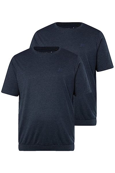 Men Plus T-Shirt T-Shirts 2er-Pack Bauchfit Basic Halbarm günstig online kaufen
