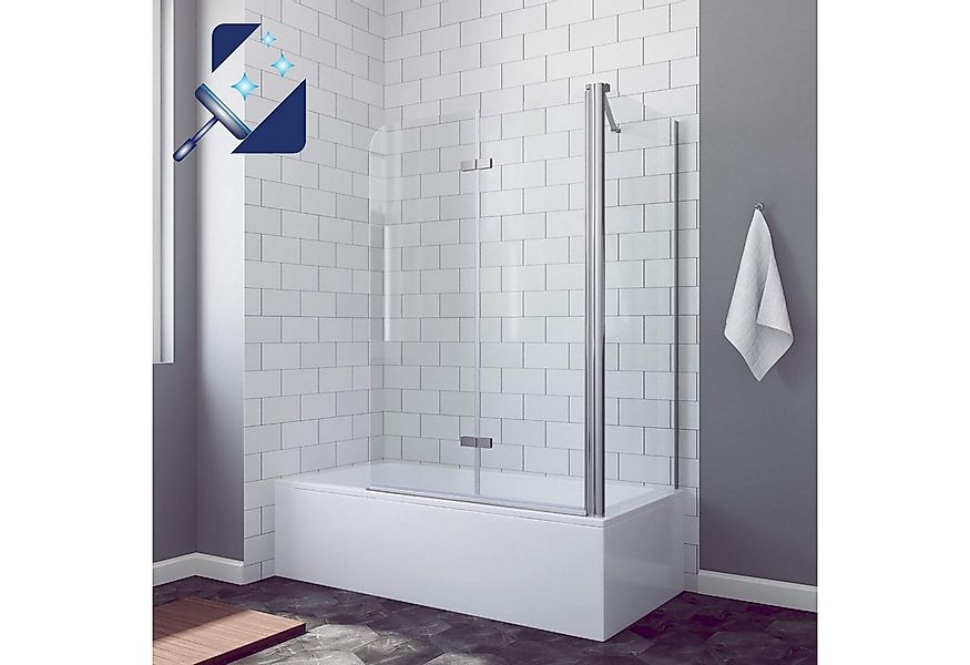 AQUABATOS Badewannenaufsatz Duschwand für Badewanne Badewannenaufsatz Dusch günstig online kaufen