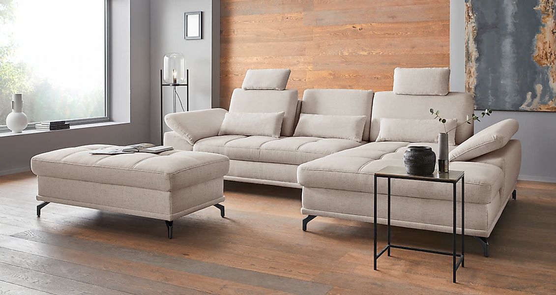 OTTO home Ecksofa "Costello L-Form, B: 301 cm mit Sitztiefen-, Armteilverst günstig online kaufen