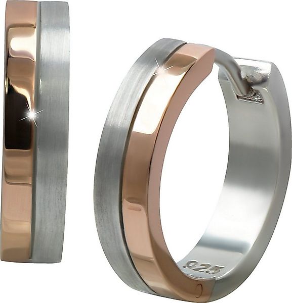 SilberDream Paar Creolen SilberDream Creole Bicolor rose Silber (Creolen), günstig online kaufen