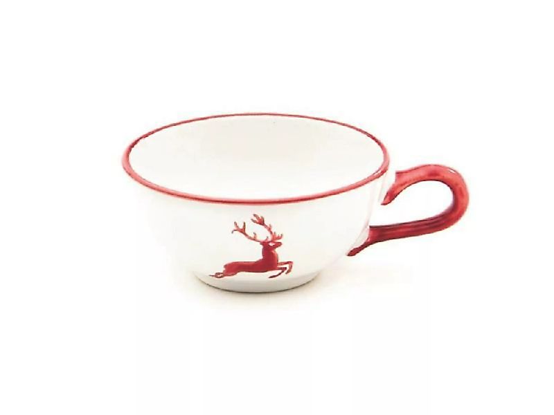 Gmundner Keramik Rubinroter Hirsch Tee-Obertasse glatt 0,17 L günstig online kaufen