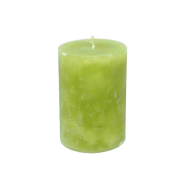 B&S Stumpenkerze Rustikkerze durchgefärbt limone 7,5 günstig online kaufen