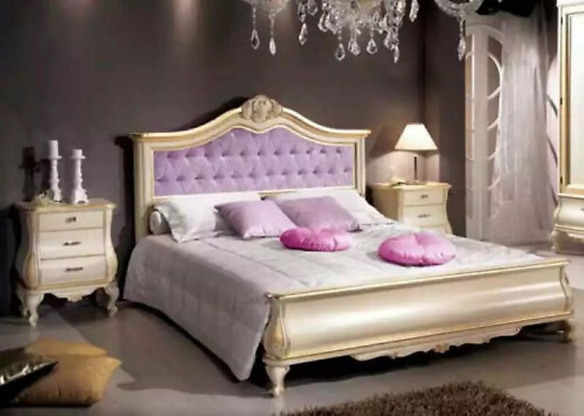 JVmoebel Bett Luxuriöses Chesterfield Doppelbett für Schlafzimmer Holzmöbel günstig online kaufen